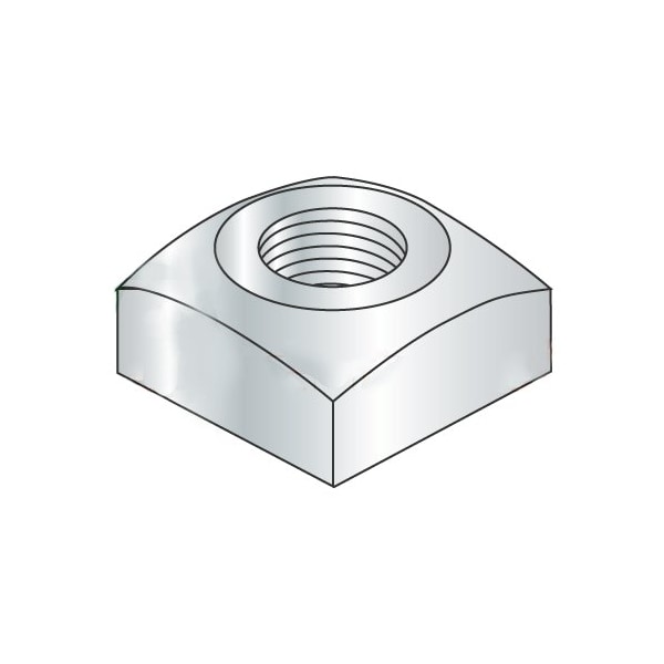 Newport Fasteners 3/8-16 Regular Square Nuts/Steel/Zinc , 700PK 755937 - main